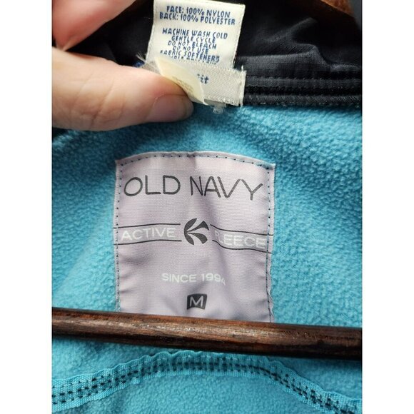 Old Navy Active Fleece Jacket M Black Nylon & Polyester - Picture 2 of 5